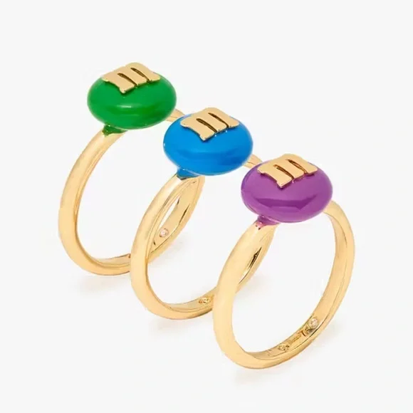 KATE SPADE X M&M’s STACKING RING SET - Picture 3 of 6